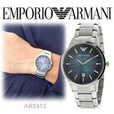 Emporio Armani Renato Blue Dial Silver Steel Strap Watch For Men - AR2472 Authentic Buy Shop Now