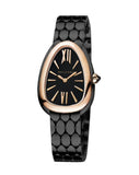 Bvlgari Serpenti Seduttori Black Dial Black Steel Strap Watch for Women - SERPENTI103704 Authentic Buy Shop Now