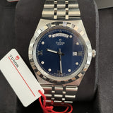 Tudor Royal Automatic Diamonds Blue Dial Silver Steel Strap Watch for Men - M28600-0006 Authentic Buy Shop Now