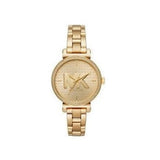 Michael Kors Sofie Quartz Gold Dial Gold Steel Strap Watch For Women - MK4334 Authentic Buy Shop Now