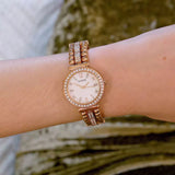 Guess Gala Diamonds Silver Dial Gold Steel Strap Watch for Women - GW0401L3 Authentic Buy Shop Now