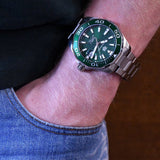 Tag Heuer Aquaracer Calibre 5 Green Dial Silver Steel Strap Watch for Men - WAY201S.BA0927 Authentic Buy Shop Now
