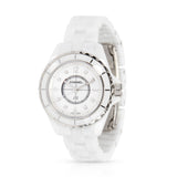 Chanel J12 Diamonds Quartz Mother of Pearl White Dial White Steel Strap Watch for Women - J12 H2570 Authentic Buy Shop Now