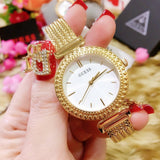 Guess Quartz White Dial Gold Steel Strap Watch For Women - W1152L2 Authentic Buy Shop Now