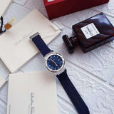 Salvatore Ferragamo F-80 Classic Blue Dial Blue Leather Strap Watch for Men - SFDT00719 Authentic Buy Shop Now