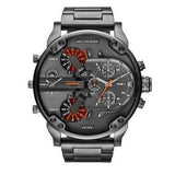Diesel Mr Daddy 2.0 Chronograph Grey Dial Grey Steel Strap Watch For Men - DZ7315 Authentic Buy Shop Now