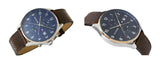 Tommy Hilfiger West Chronograph Blue Dial Brown Leather Strap Watch For Men - 1791712 Authentic Buy Shop Now