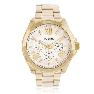 Fossil Cecile Multifunction Champagne Dial Gold Steel Strap Watch for Women - AM4510 Authentic Buy Shop Now