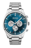Hugo Boss Pioneer Blue Dial Silver Steel Strap Watch for Men - 1513713 Authentic Buy Shop Now
