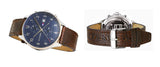 Tommy Hilfiger West Chronograph Blue Dial Brown Leather Strap Watch For Men - 1791712 Authentic Buy Shop Now