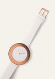 Calvin Klein Chic White Dial White Leather Strap Watch for Women - K7N236K2 Authentic Buy Shop Now