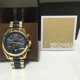 Michael Kors Bradshaw Navy Blue Dial Two Tone Steel Strap Watch for Women - MK6268 Authentic Buy Shop Now