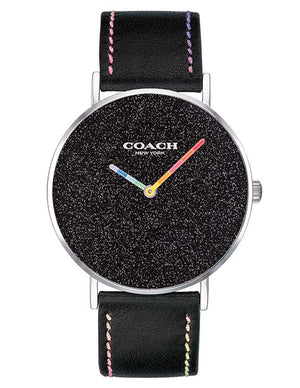 Coach Perry Black Dial Black Leather Strap Watch for Women - 14503033 Authentic Buy Shop Now