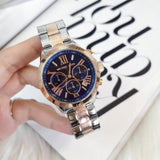 Michael Kors Bradshaw Blue Dial Two Tone Steel Strap Watch for Women - MK5606 Authentic Buy Shop Now