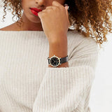 Marc Jacobs Roxy Black Dial Black Leather Strap Watch for Women - MJ1592 Authentic Buy Shop Now