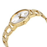 Calvin Klein Stately Silver Dial Gold Steel Strap Watch for Women - K3G23526 Authentic Buy Shop Now