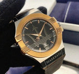 Maserati Potenza Black Dial Brown Leather Strap Watch For Men - R8851108014 Authentic Buy Shop Now