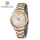 Versace Hellenyium Silver Dial Two Tone Steel Strap Watch for Women - V12030015 Authentic Buy Shop Now