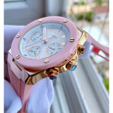 Guess Athena White Dial Pink Rubber Strap Watch For Women - GW0030L4 Authentic Buy Shop Now