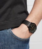 Calvin Klein Minimal Black Dial Black Mesh Bracelet Watch for Men - K3M214X1 Authentic Buy Shop Now