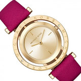 Michael Kors Averi Gold Dial Pink Leather Strap Watch for Women - MK2525 Authentic Buy Shop Now
