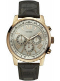 Guess Horizon Quartz Champagne Dial Brown Leather Strap Watch For Women - W0380G4 Authentic Buy Shop Now