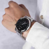 Emporio Armani Luigi Black Dial Silver Steel Strap Watch For Men - AR1894 Authentic Buy Shop Now