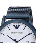 Emporio Armani Luigi Quartz White Dial Blue Mesh Bracelet Watch For Men - AR11025 Authentic Buy Shop Now