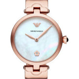 Emporio Armani Arianna White Mother of Pearl Dial Rose Gold Steel Strap Watch For Women - AR11236 Authentic Buy Shop Now