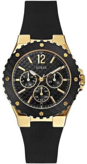 Guess Overdrive Black Dial Black Rubber Strap Watch for Women - W0149L4 Authentic Buy Shop Now