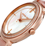 Michael Kors Cinthia Mother of Pearl Dial Pink Leather Strap Watch for Women - MK2663 Authentic Buy Shop Now