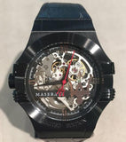 Maserati Automatic Skeleton Black Dial Black Leather Strap Watch For Men - R8821108021 Authentic Buy Shop Now
