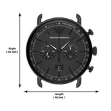 Emporio Armani Aviator Chronograph Black Dial Black Mesh Bracelet Watch For Men - AR11264 Authentic Buy Shop Now