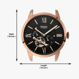 Fossil Townsman Automatic Black Dial Black Leather Strap Watch for Men - ME3170 Authentic Buy Shop Now