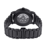 Emporio Armani Meccanico Skeleton Black Dial Black Steel Strap Watch For Men - AR60045 Authentic Buy Shop Now