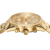 Michael Kors Ritz Chronograph Gold Dial Gold Steel Strap Watch For Women - MK7310 Authentic Buy Shop Now