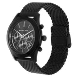 Michael Kors Slim Runway Chronograph Black Dial Black Mesh Bracelet Watch For Men - MK9060 Authentic Buy Shop Now