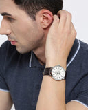 Guess Delancy Quartz White Dial Brown Leather Strap Watch For Men - W0870G1 Authentic Buy Shop Now