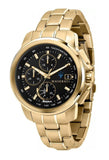 Maserati Successo Black Dial Gold Stainless Steel Watch For Men - R8873645002 Authentic Buy Shop Now