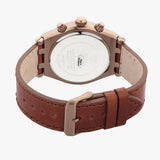 Guess Analog Multifunction White Dial Brown Leather Strap Watch for Men - GW0262G3 Authentic Buy Shop Now