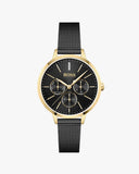 Hugo Boss Flawless Black Dial Black Mesh Bracelet Watch for Women - 1502627 Authentic Buy Shop Now