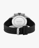 Hugo Boss Globetrotter Grey Dial Black Silicone Strap Watch for Men - 1513931 Authentic Buy Shop Now