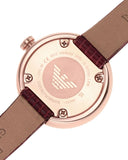 Emporio Armani Analog White Dial Brown Leather Strap Watch For Men - AR9042 Authentic Buy Shop Now