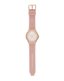 Michael Kors Lennox Three-Hand Analog White Dial Pink Silicone Strap Watch For Women - MK7334 Authentic Buy Shop Now