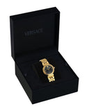 Versace Daphnis Quartz Black Dial Gold Steel Strap Watch for Women - VEOCA0524 Authentic Buy Shop Now
