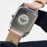 Emporio Armani Quartz White Dial Pink Leather Strap Watch For Women - AR11207 Authentic Buy Shop Now