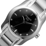 Tissot T Wave Black Dial Two Tone Steel Strap Watch For Women - T023.210.11.056.00 Authentic Buy Shop Now