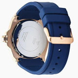 Guess Legacy Chronograph Blue Dial Blue Rubber Strap Watch For Men - W1049G9 Authentic Buy Shop Now