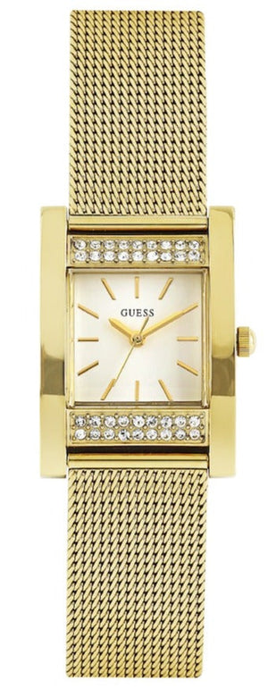 Guess Nouveau Diamonds Gold Dial Gold Mesh Bracelet Watch for Women - W0127L2 Authentic Buy Shop Now