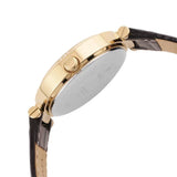 Guess Park Avenue Quartz Gold Dial Black Leather Strap Watch For Women - W0838L1 Authentic Buy Shop Now
